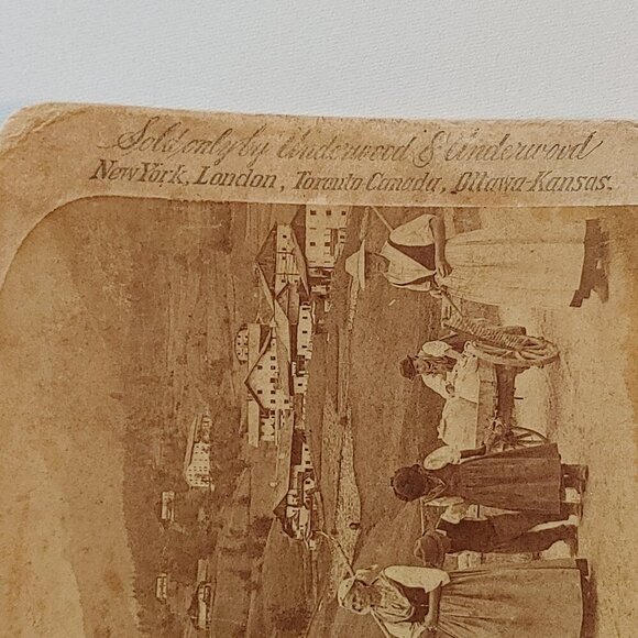 ANTIQUE Stereograph Card An Austrian Hamlet, Val Ampesso by Underwood & Underwoo - Picture 4 of 5